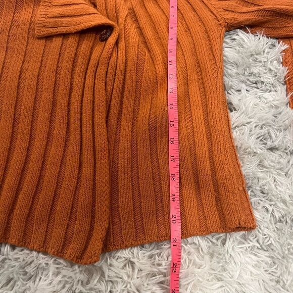 Bianco & Blu Italian orange wool cardigan - Picture 8 of 8